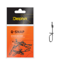 Delphin Q-SNAP pergető gyorskapocs, S, 10db horgászkiegészítő