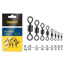 Delphin Rolling Swivel A-01/10db BN/14 horgászkiegészítő