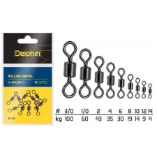Delphin Rolling swivel A-01 BN/14 forgó 10db horgászkiegészítő