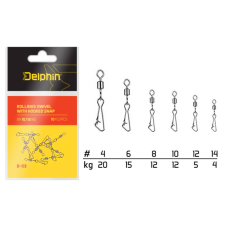 Delphin Rollings swivel with Hooked snap forgókapocs 8-as horgászkiegészítő