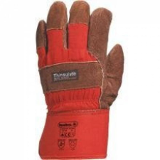 Delta Kesztyű hasíték marhabőr 3m Thinsulate bélés brown/red 10 védőkesztyű