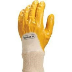Delta Kesztyű Jersey pamut/nitril szellőző kézhát vastagság 0,8mm yellow 9
