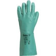 Delta Kesztyű nitril pamut bolyhozással 33cm green 6,5