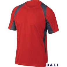 Delta Póló Bicolor sport és szabadidő lélegző könnyű red/grey L