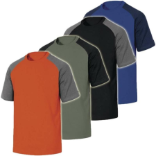 Delta Póló Genoa rövidujjú kereknyakú (100%pamut) grey/orange M munkaruha