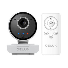 DELUX Intelligens webkamera nyomkövetővel és beépített mikrofonnal Delux DC07 (fehér) 2MP 1920x1080p webkamera