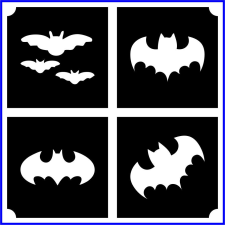 Denevérek, batman (css_mini4_0030) csillámtetoválás