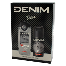 Denim Black ajándékcsomag (deo spray 150 ml + tusfürdő 250ml) kozmetikai ajándékcsomag