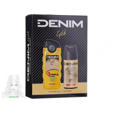  Denim Gold, férfi díszdoboz (deo 150ml + tusfürdő 250ml) kozmetikai ajándékcsomag