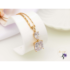  Deniza antiallergén nagyköves medálos nyaklánc fehér-18K nyaklánc