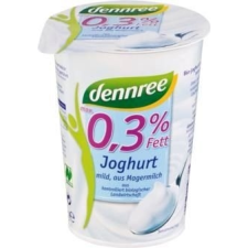 Dennree bio 0,3%-os natúr joghurt 500g biokészítmény