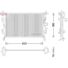 Denso hűtő, motorhűtés DRM09044 autóalkatrész