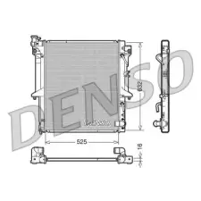 Denso hűtő, motorhűtés DRM45018 autóalkatrész