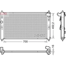 Denso hűtő, motorhűtés DRM45050 autóalkatrész