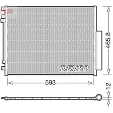 Denso kondenzátor, klíma DCN01025 autóalkatrész