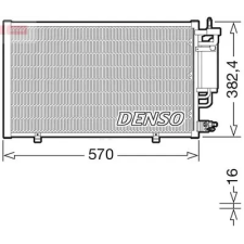 Denso kondenzátor, klíma DCN10051 autóalkatrész