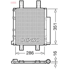 Denso kondenzátor, klíma DCN35005 autóalkatrész