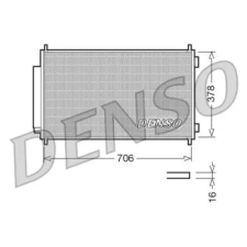 Denso kondenzátor, klíma DCN40002 autóalkatrész