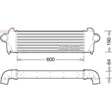 Denso töltőlevegő-hűtő DIT12005 autóalkatrész