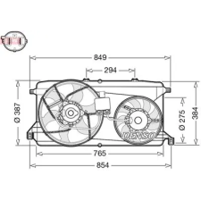 Denso ventilátor, motorhűtés DER10009 autóalkatrész