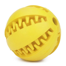 Denta Fun menta ízesítésű fogtisztító gumilabda, 7 cm, sárga játék kutyáknak