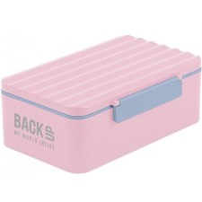 DERFORM BackUp csatos uzsonnás doboz - rózsaszín és szürke babaétkészlet