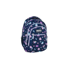 DERFORM BackUp iskolatáska, hátizsák - 3 rekeszes - Blue cat (PLB7O25) iskolatáska