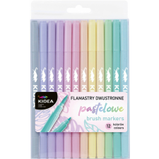 DERFORM Filctoll készlet 12/24, kétvégű, pasztell, Kidea filctoll, marker