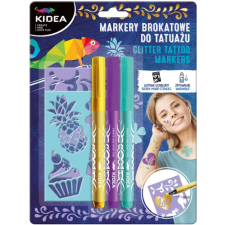 DERFORM Kidea 3 db-os tetováló filctoll (MTASKA) kreatív és készségfejlesztő
