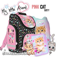 DERFORM MLF cicás iskolatáska szett - Pink Cat iskolatáska