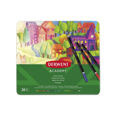 Derwent "Academy" színes ceruza készlet fém doboz 24 különböző szín (2301938) (D2301938) színes ceruza