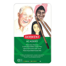 Derwent Akvarell ceruza készlet, DERWENT &quot;Academy&quot;, 12 különböző szín színes ceruza