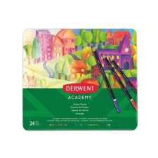 Derwent Színes ceruza készlet, fém doboz, DERWENT "Academy", 24 különböző szín színes ceruza