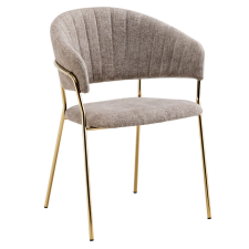  Design étkezőszék, barna szövet/gold króm arany, DASMIN TYP 1 bútor