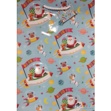 Design Group Karácsonyi ajándéktasak 44x33 cm világoskék ajándéktasak