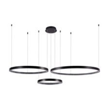  Design LED csillár (57W), fekete színű - meleg fehér világítás