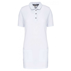 Designed To Work Női galléros póló Designed To Work WK209 Ladies’ Short-Sleeved Longline polo Shirt -2XL, White/Navy