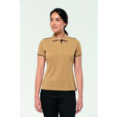 Designed To Work Női galléros póló Designed To Work WK271 Ladies' Short-Sleeved Contrasting Daytoday polo Shirt -L, Black/Orange