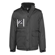 Designed To Work Uniszex kabát Designed To Work WK6106 Detachable-Sleeved Workwear parka -3XL, Black