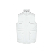 Designed To Work Uniszex mellény Designed To Work WK607 padded Multi-pocket polycotton vest -2XL, White férfi mellény