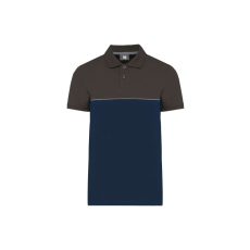 Designed To Work WK210 kétszinű, környezetbarát rövid ujjú galléros póló Designed To Work, Navy/Dark Grey-3XL