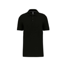 Designed To Work WK270 rövid ujjú férfi galléros póló, kontrasztos diszítésekkel Designed To Work, Black/Silver-M