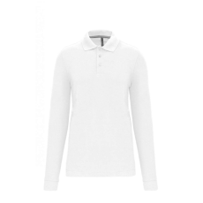 Designed To Work WK276 hosszú ujjú galléros férfi piké póló Designed To Work, White-XL