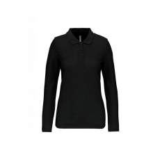 Designed To Work WK277 Női hosszú ujjú galléros piké póló Designed To Work, Black-S