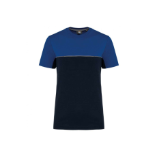 Designed To Work WK304 kétszinű strapabíró unisex kereknyakú rövid ujjú póló Designed To Work, Navy/Royal Blue-XL