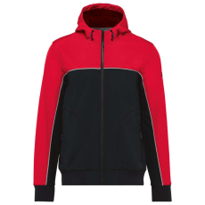 Designed To Work WK450 kétszínű három rétegű, kapucnis softshell dzseki Designed To Work, Black/Red-4XL