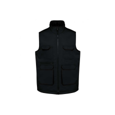 Designed To Work WK607 bélelt unisex mellény sok zsebbel Designed To Work, Black-3XL