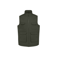 Designed To Work WK607 bélelt unisex mellény sok zsebbel Designed To Work, Dark Khaki-XL