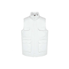 Designed To Work WK607 bélelt unisex mellény sok zsebbel Designed To Work, White-XL
