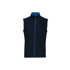 Designed To Work WK6148 férfi mellény három zsebbel és kontrasztos díszítésekkel Designed To Work, Navy/Light Royal Blue-3XL